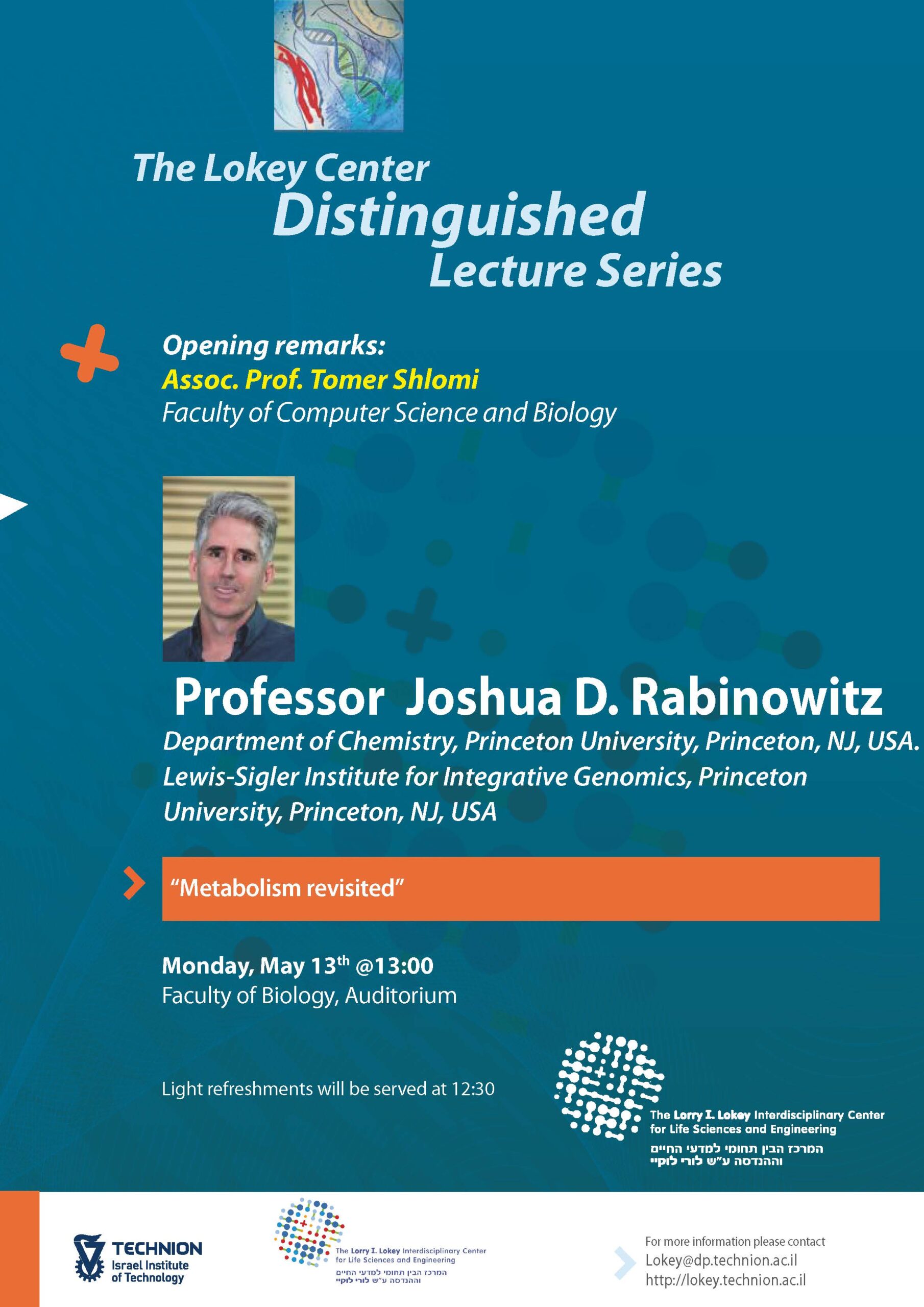 poster of Joshua D Rabinowitz lecture
