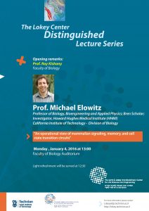  lecture poster of Michel Elowitz