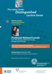 lecture poster of Richard Lenski