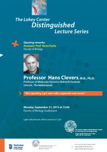 poster of Hans Clevers lecture